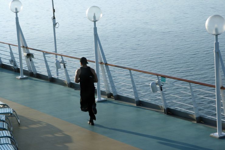 Running on a Cruise deck