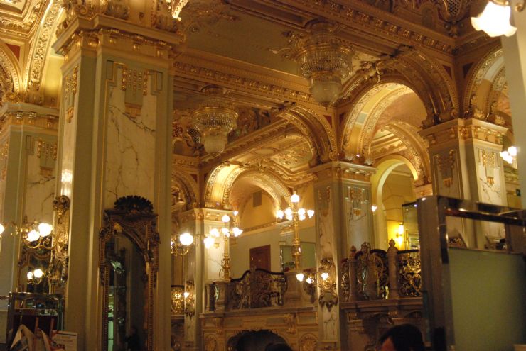 The beautiful Cafe New York in Budapest, Hungary