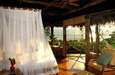 Sunrise in beautiful Lapa Rios Eco-Lodge Room