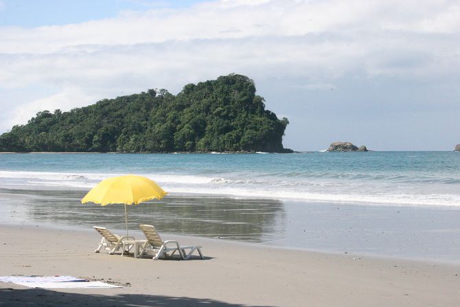 Inviting beach chairs in Manuel Antonio