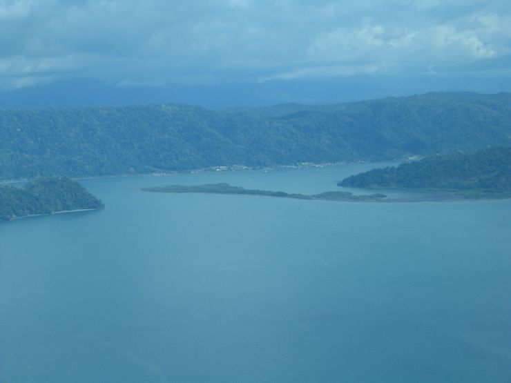 Golfito and bay from above