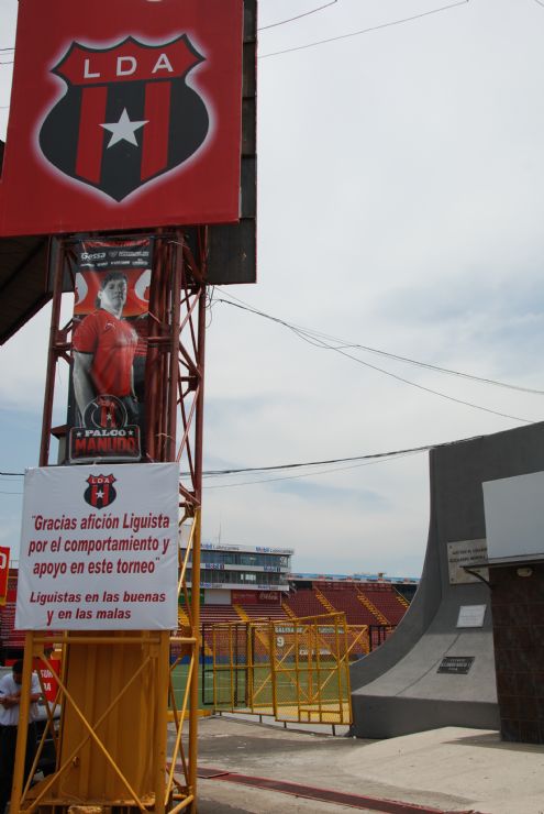 Inside the Liga Staduim in Alajuela