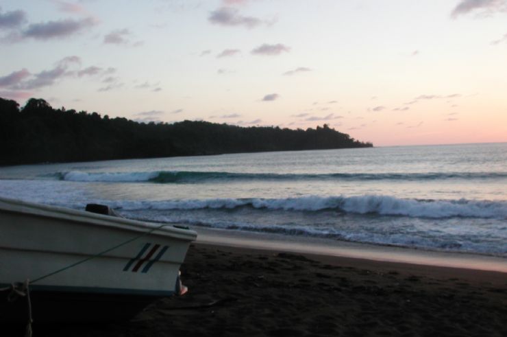Boat on Playa San Josecito in Drake Bay