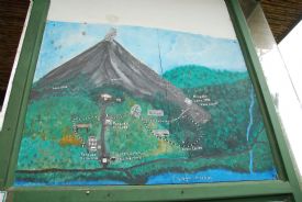 Arenal Volcano Natl. Park map at main entrance&nbsp;-&nbsp;Arenal Volcano National Park, Alajuela