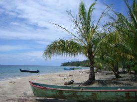Caribbean Canoe at the Beach&nbsp;-&nbsp;Manzanillo, Limon