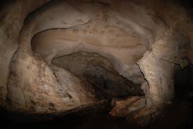 Beautiful rock formation inside Venado Caves, Alajuela