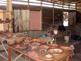 Inside pottery factor at Guaitil&nbsp;-&nbsp;Guaitil, Guanacaste