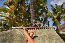 Kicking back on a hammock in Puerto Viejo