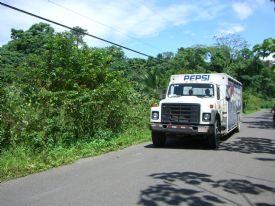 Pepsi Truck on Manzanillo Road&nbsp;-&nbsp;Manzanillo, Limon
