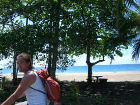 Riding Bikes in the heat at Manzanillo&nbsp;-&nbsp;Manzanillo, Limon