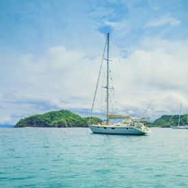 Sail boat in the gulf of the Nicoya Peninsula