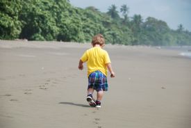 Toddler Strolling on Beach in Paradise&nbsp;-&nbsp;Playa Uvita, South Puntarenas