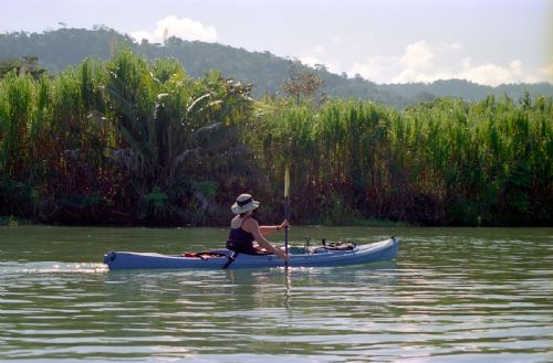 Kayaking in a River at Piedras Blancas Natl Park