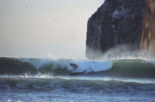 Surfing at Witches Rock