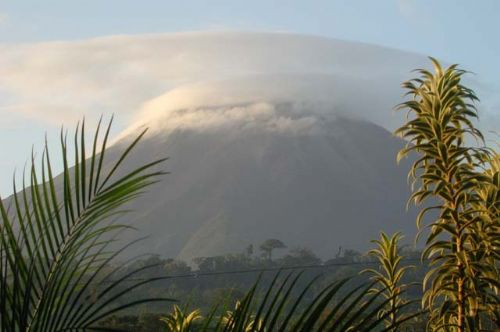 Arenal Volcano with cloud ring