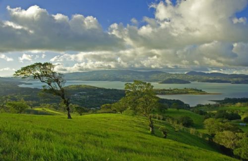 Beautiful view of Lake Arenal through the medows