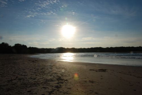Sunrise over the estuary at Playa Langosta