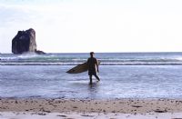 Surfer at Witches Rock&nbsp;-&nbsp;Santa Rosa National Park, Guanacaste