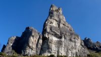 Impressive rock formation on Chirripo Peak