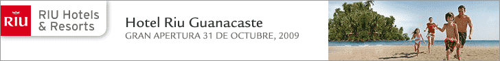 Hotel Riu Guanacate - Gran Apertura 31 de Octubre, 2009. Desde $108 USD por persona todo includio.