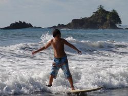 A Student at Green Iguana Surf Camp