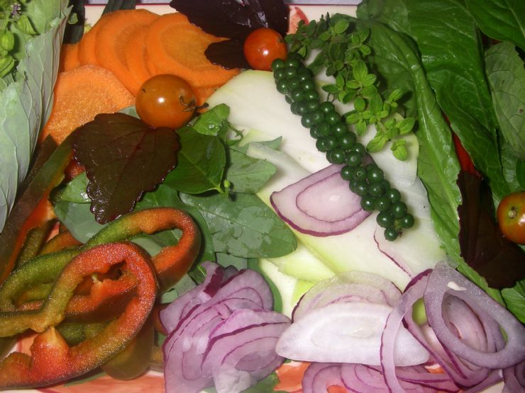 Veggies at Finca Luna Nueva Lodge 
