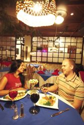 Having dinner in our restaurant