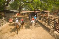 Horse stables at Hacienda Guachipelin
