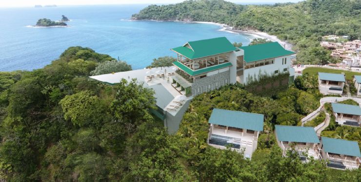 Casa Chameleon, Las Catalinas aerial view