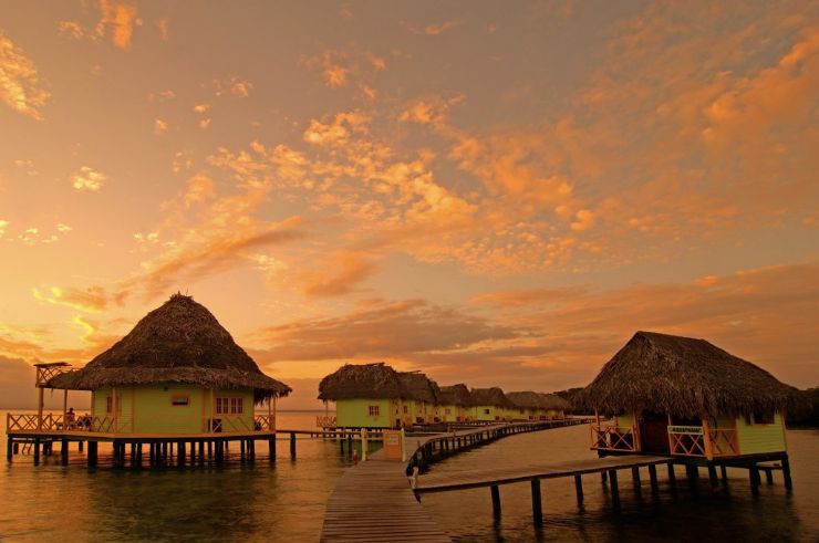 Beautiful sunset at Bocas del Toro