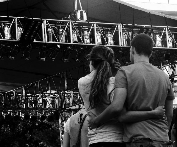 Couple in a fun Concert