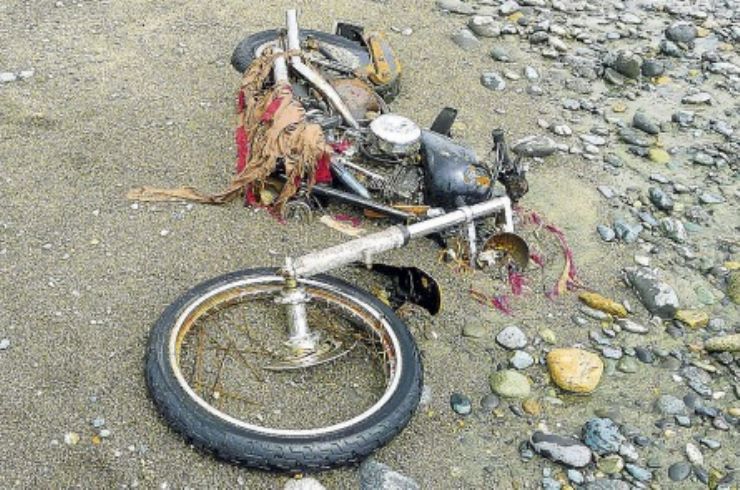 Motorcycle at the beach