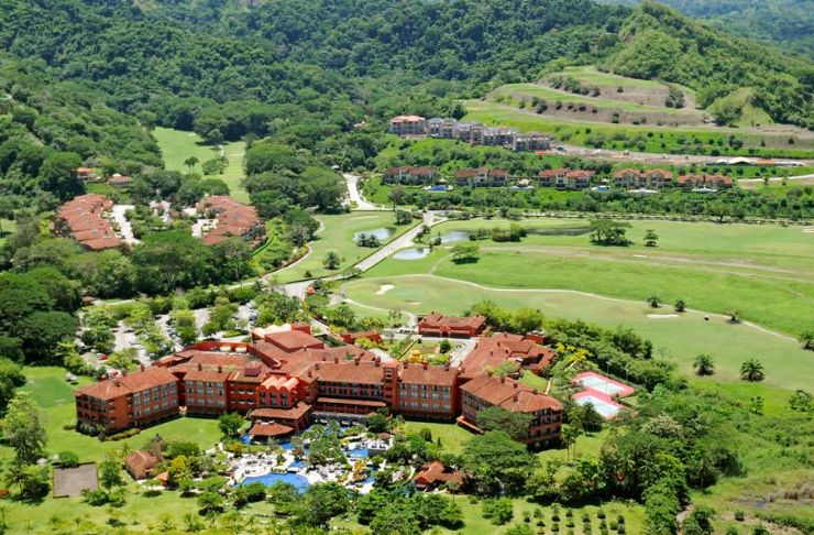 Los Sueños Marriott from air, Playa Herradura