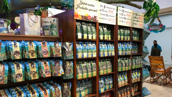 Coffee and Chocolate at the Cafe Britt store in the San José Intl Airport in Costa Rica