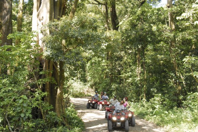 Riding ATV's near Borinquen Mountain Resort