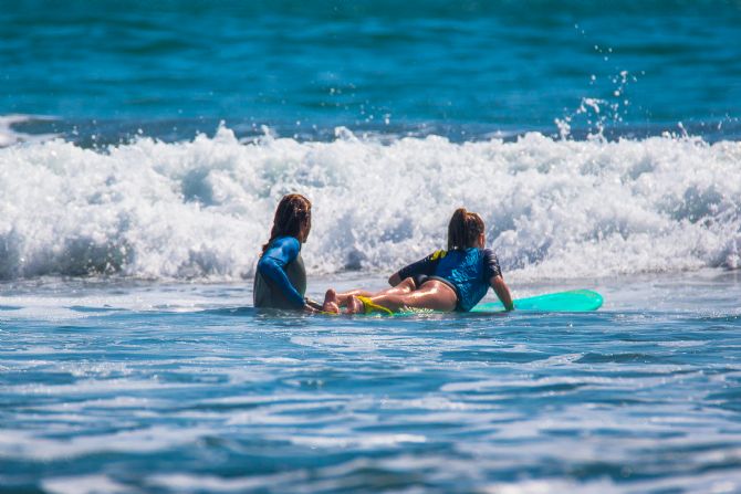 Learning to surf in Tamarindo