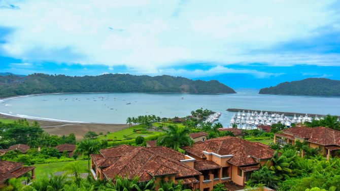 Playa Herradura beach and Los Sueños Marina