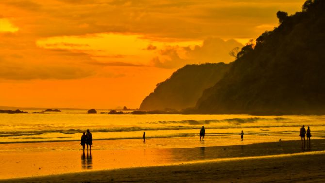 Sunset on Jacó beach