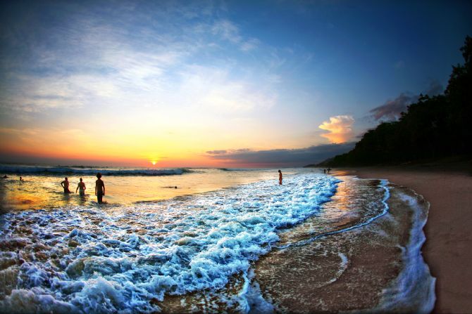 Sunset swimming at Playa Santa Teresa