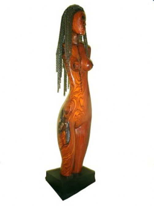 Woman wood sculpture by Tony Jimenez courtesy of www.tonyjimenez.com