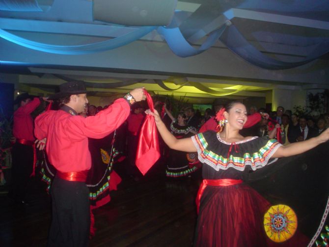 Ticos having a traditional Dance