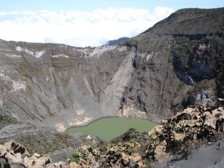 Irazu Volcano Cater from above