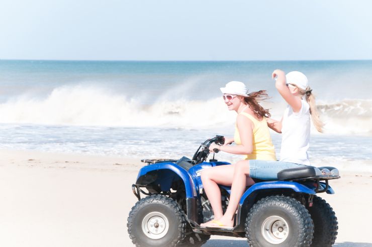 Having fun in a ATV at Manuel Antonio