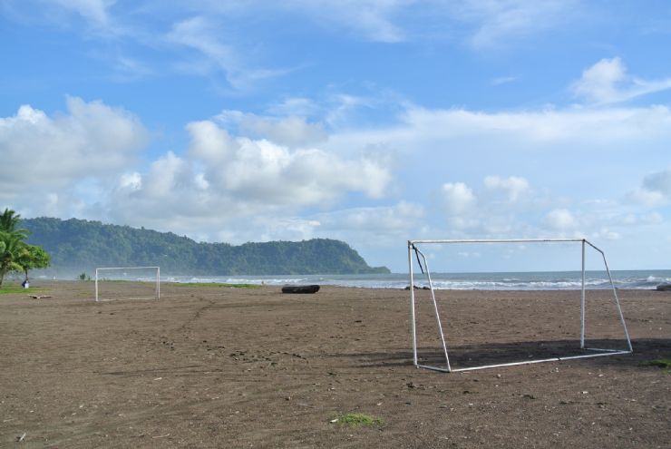 Soccer sand field at Jaco Beach, Best Western Hotel