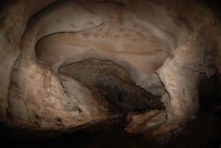 Beautiful rock formation inside Venado Caves, Alajuela