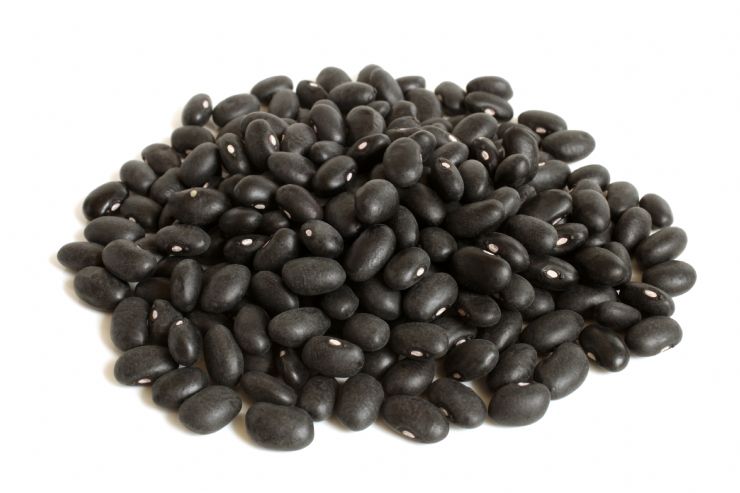 Black beans on market in San Jose