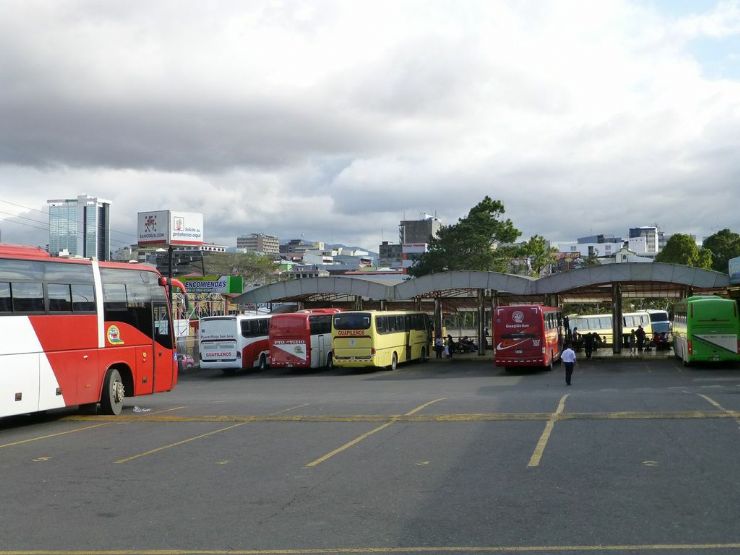 Buses in Caribbean Station in San Jose