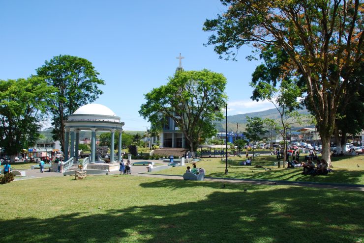 Main Park with church in Ciudad Quesada