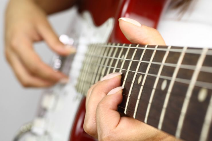 Guitarist Playing Rock Music