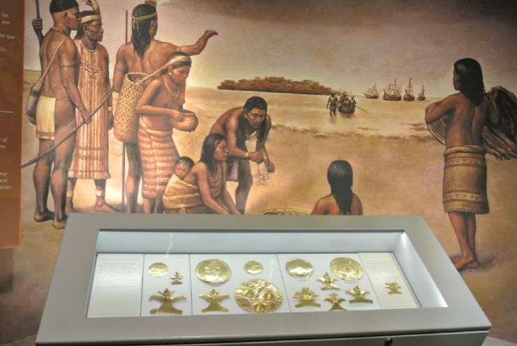 Precolumbian gold pieces made by Costa Rica indigenous, Gold Museum